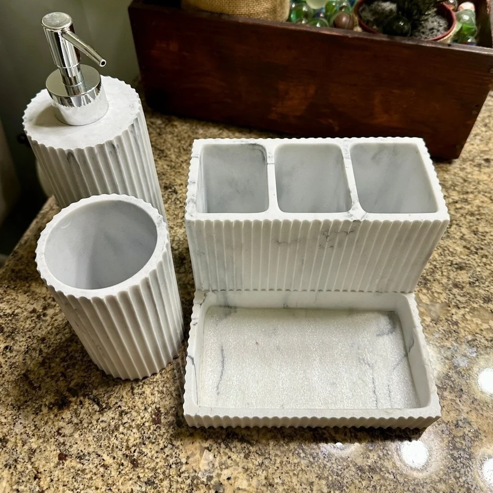 N/A white fluted